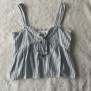 American Eagle Outfitters Blue and White Striped Camisole